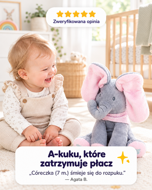 Bibou — śpiewający słoń, który bawi się w a-kuku — opinia rodzica