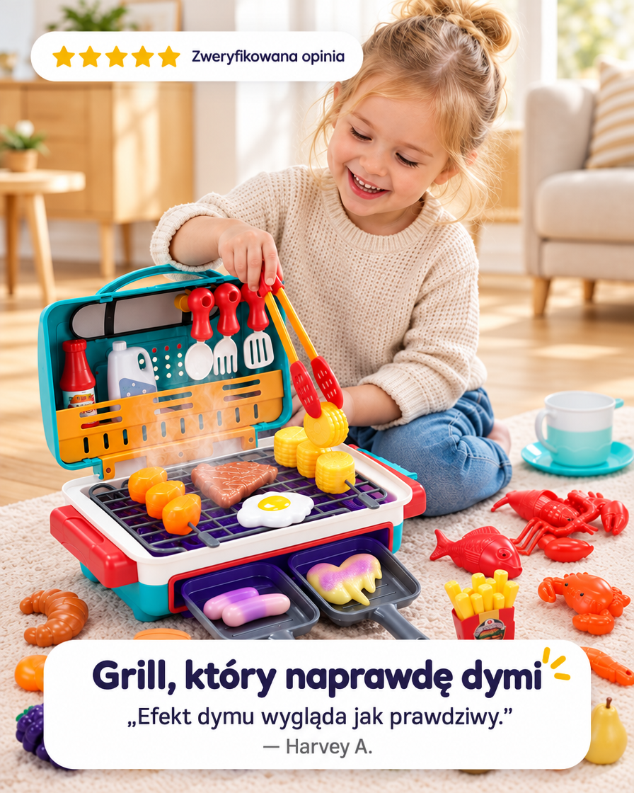 Mój Pierwszy Grill — kuchnia dla dzieci z efektem dymu i zmieniającym kolor jedzeniem — opinia rodzica