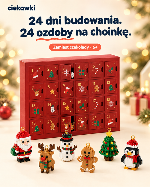 Klockowy Kalendarz Adwentowy - 24 ozdoby na choinkę