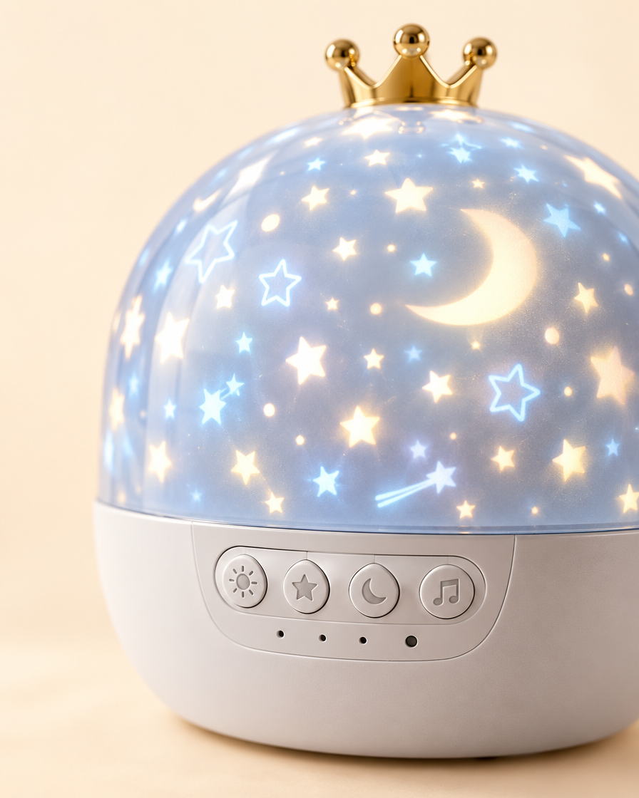 Projektor Nocnego Nieba — lampka LED z muzyką i slajdami — zbliżenie