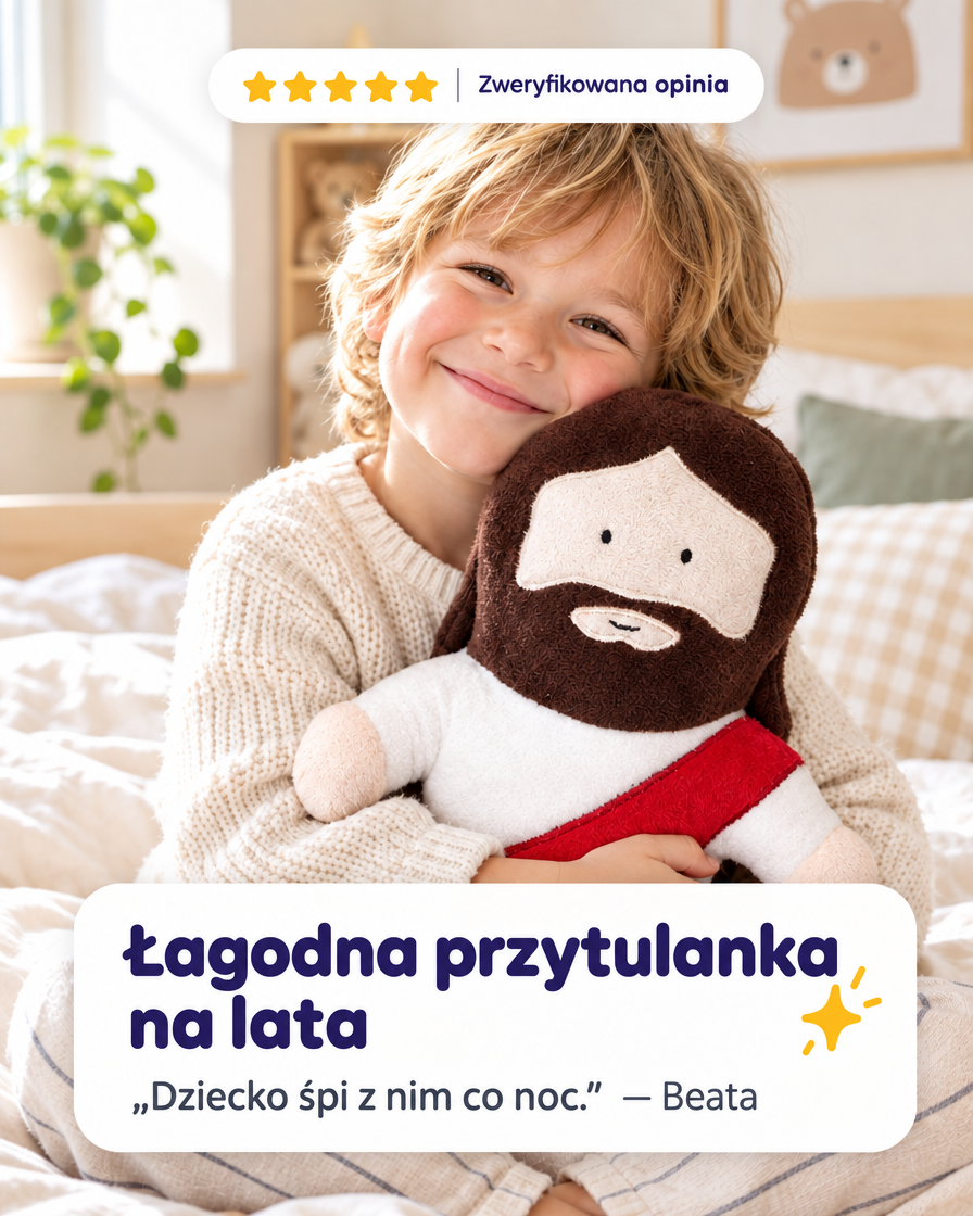 Przytulanka Jezus — miękki pluszak na chrzest, komunię i do modlitwy — opinia rodzica